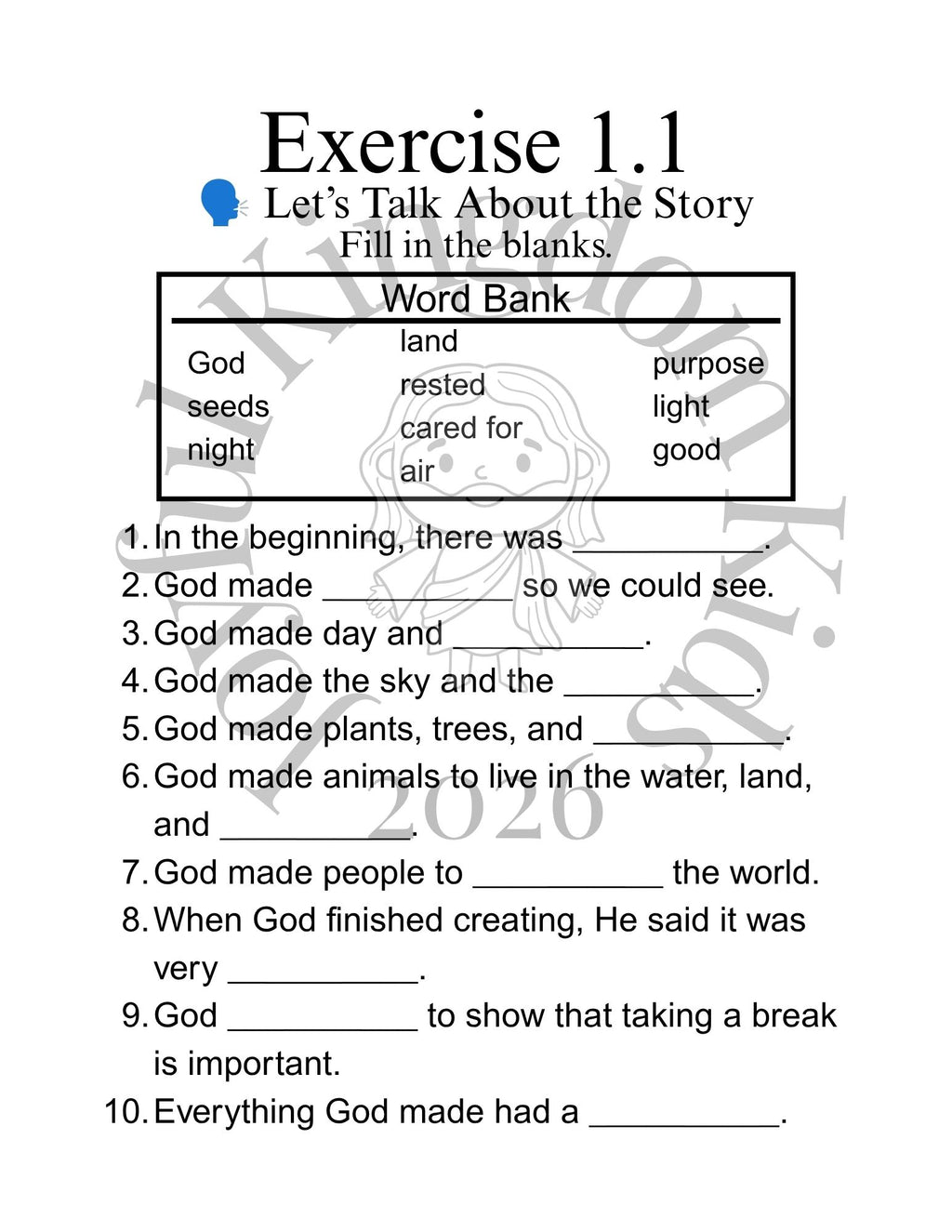 Faith Builders Lesson Plan 1 Ages 10-12 (Digital Download)