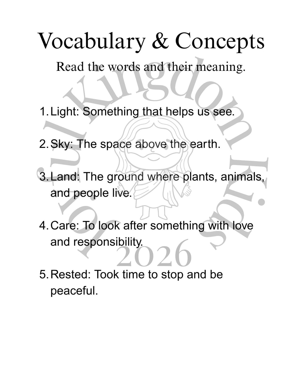 Faith Builders Lesson Plan 1 Ages 10-12 (Digital Download)